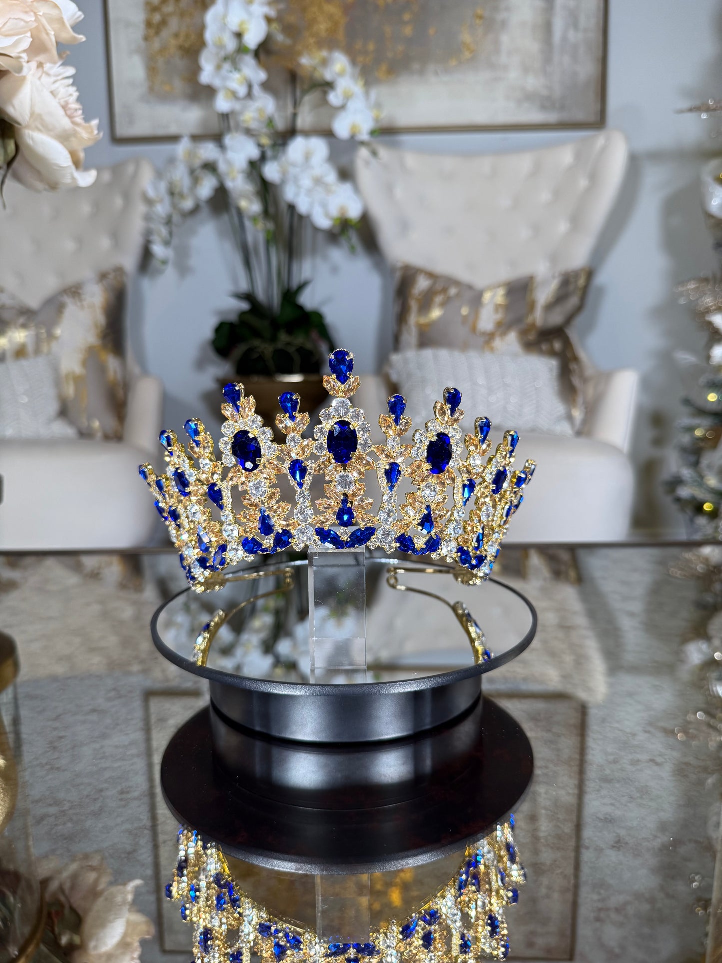 Royal Blue And Gold Crown