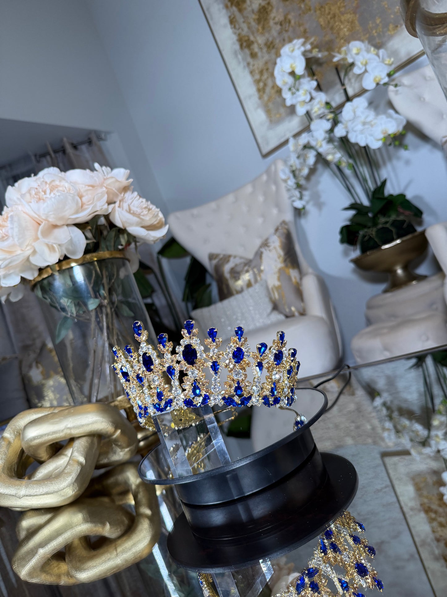 Royal Blue And Gold Crown