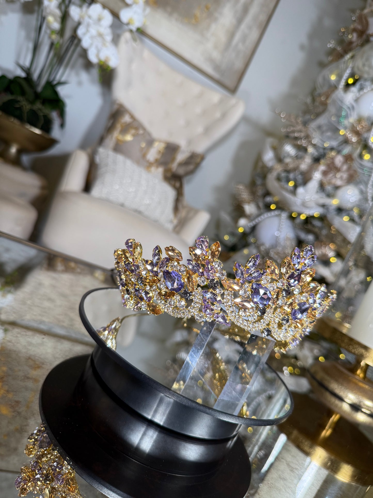 Lilac And Gold Crown
