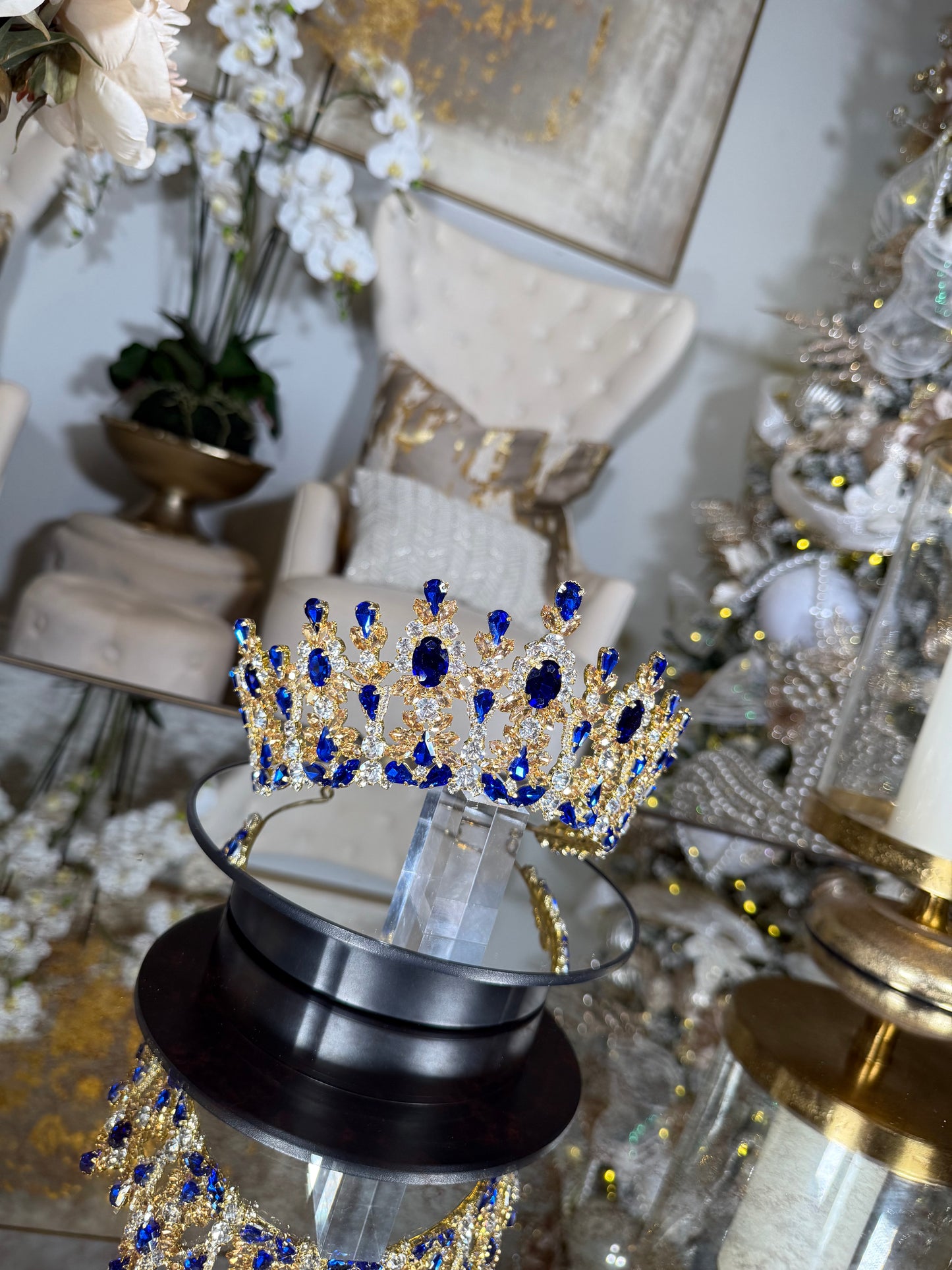 Royal Blue And Gold Crown