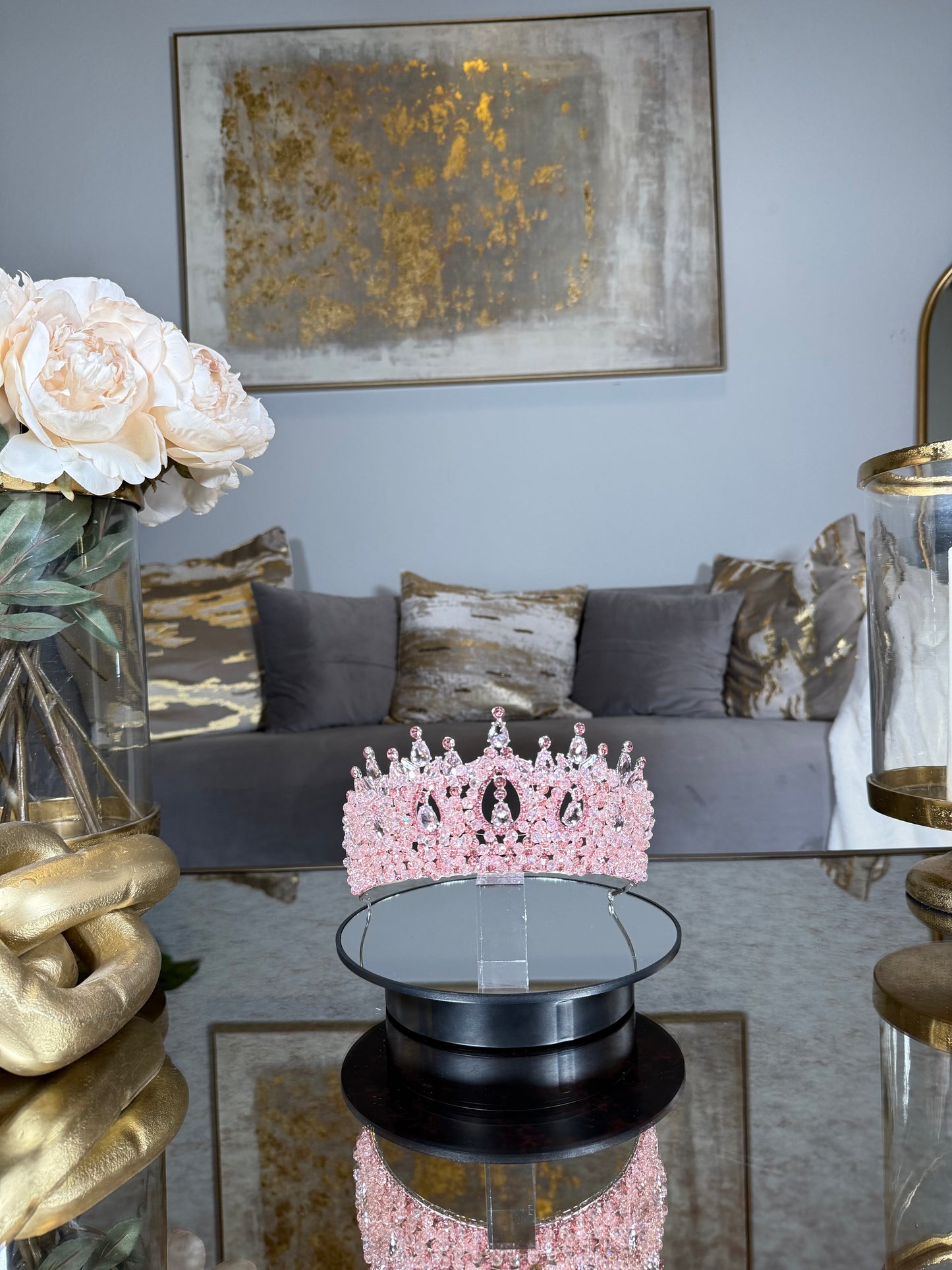Pink Beaded Crown