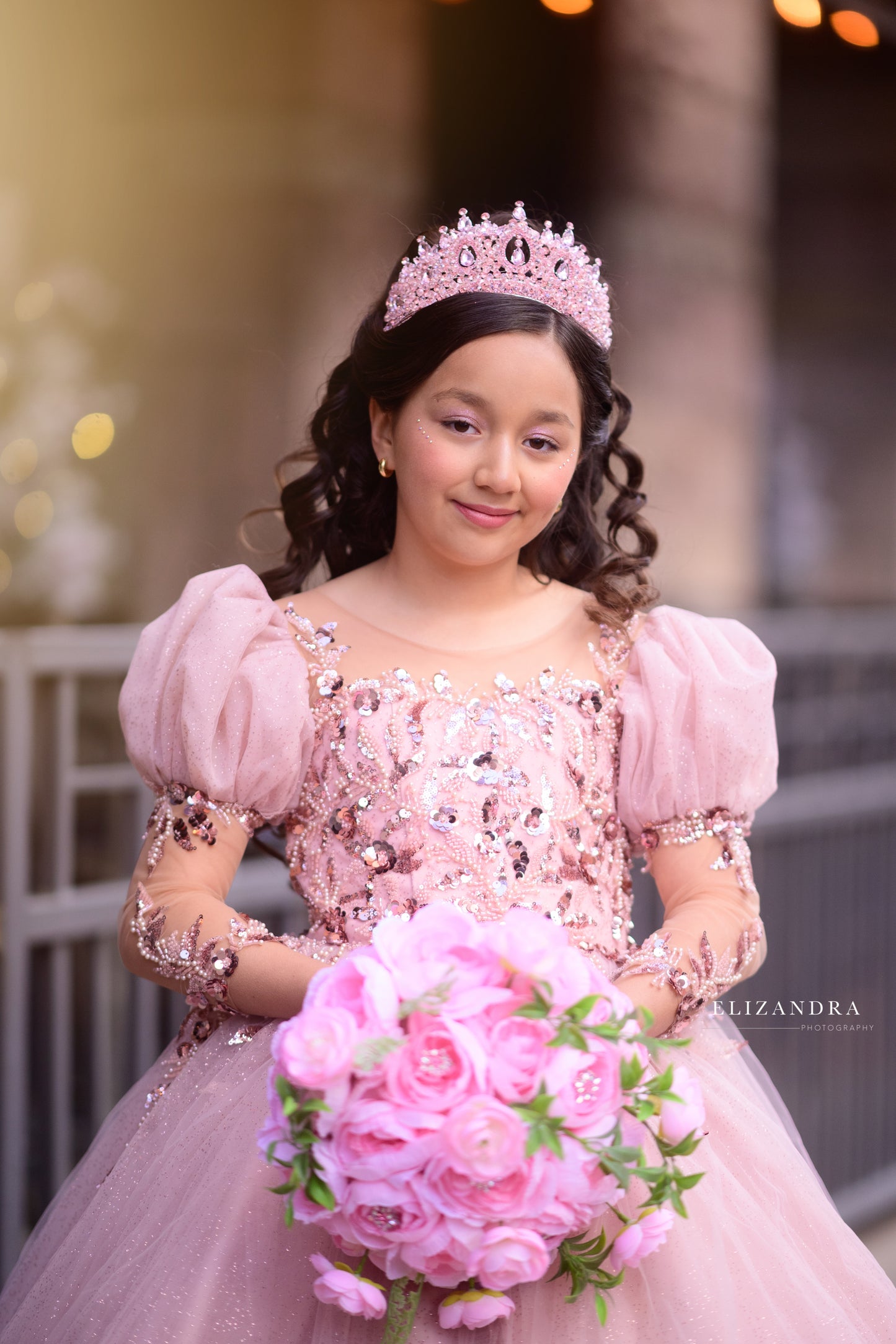 Pink Beaded Crown