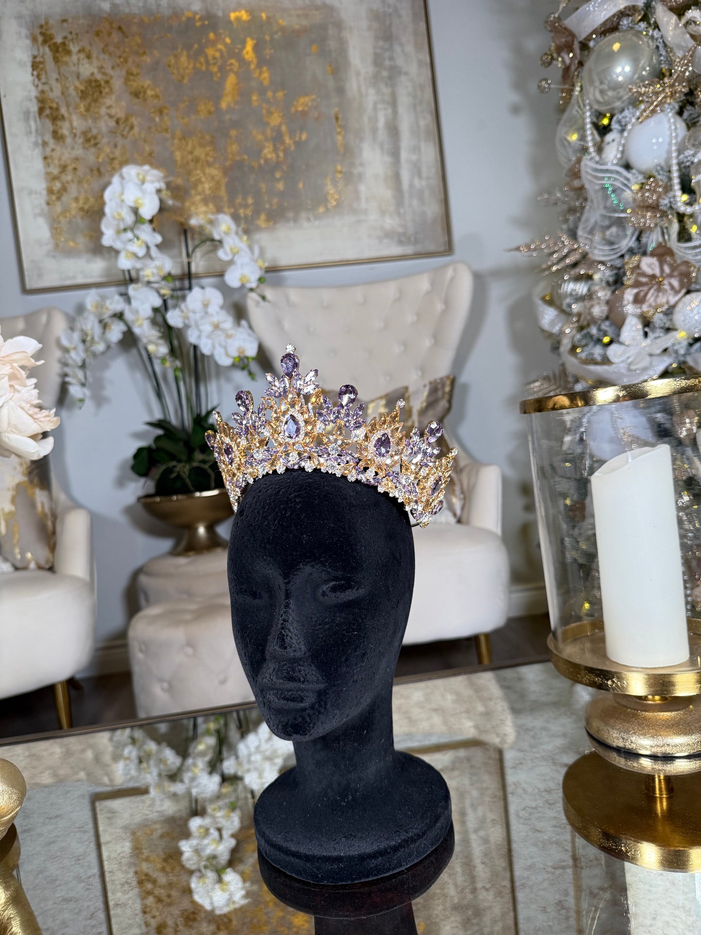Lilac And Gold Crown
