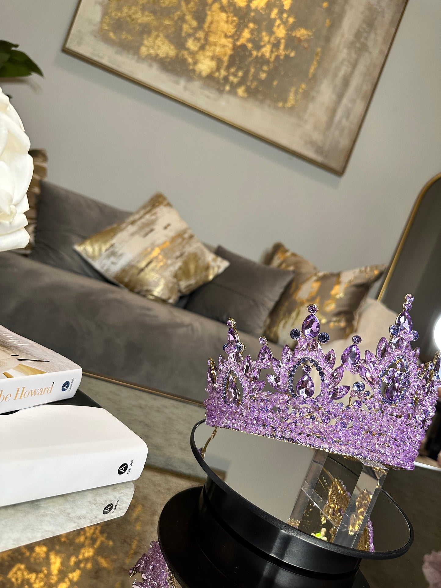 Lilac Beaded Crown