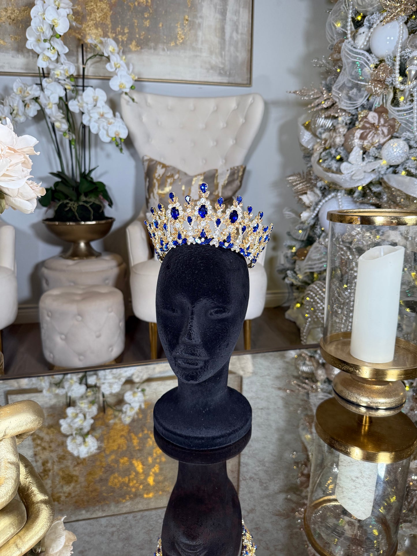Royal Blue And Gold Crown