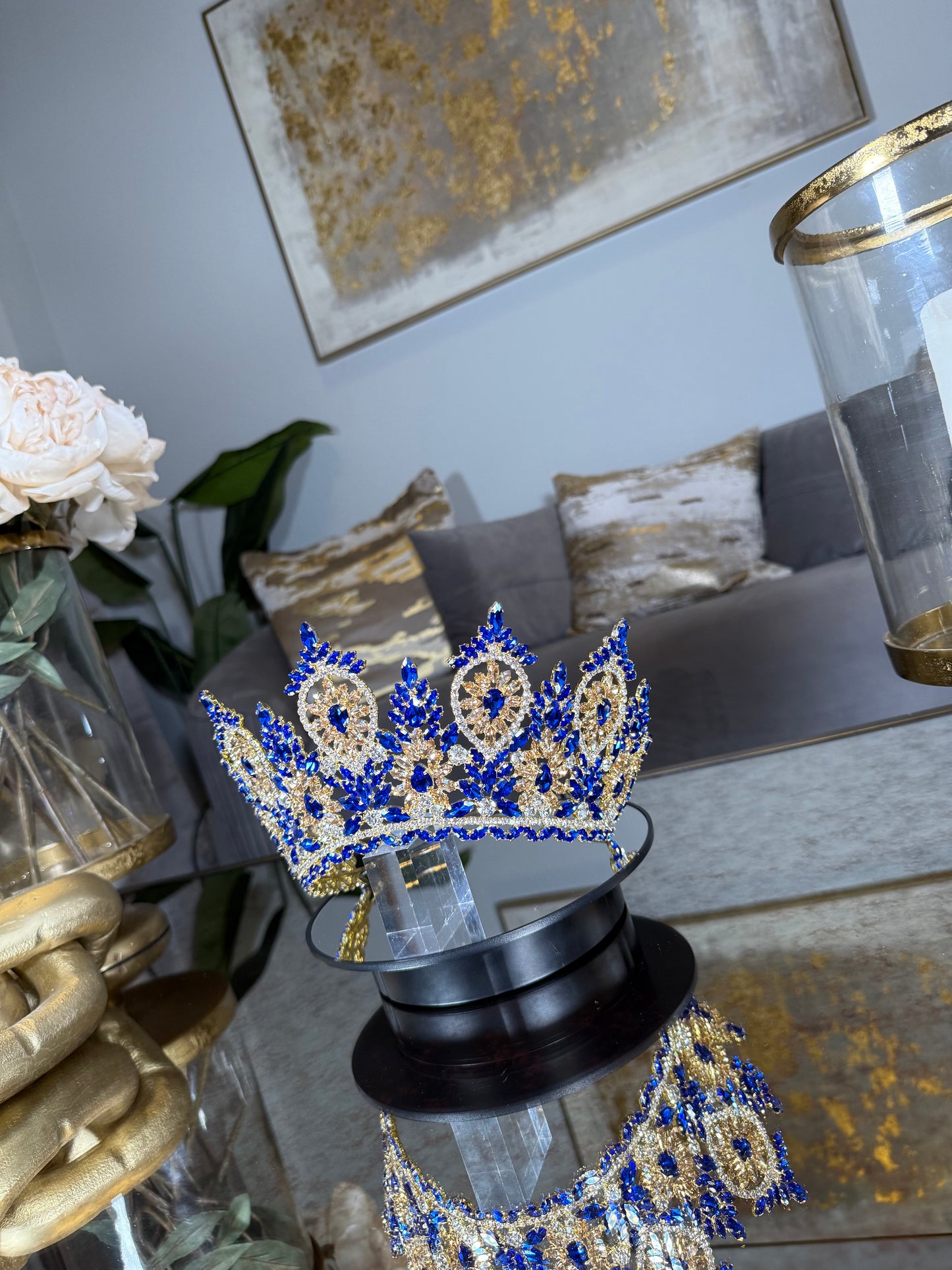 Royal Blue And Gold Crown