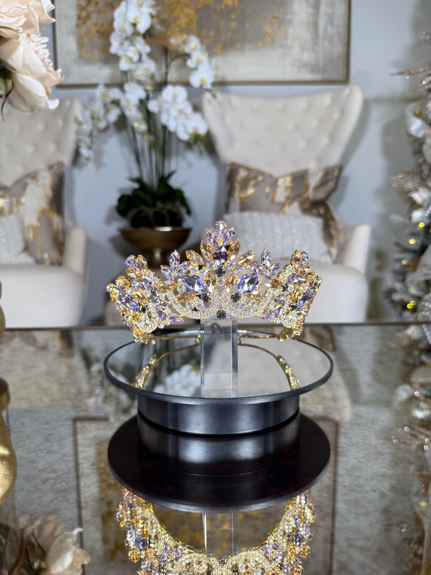 Lilac And Gold Crown