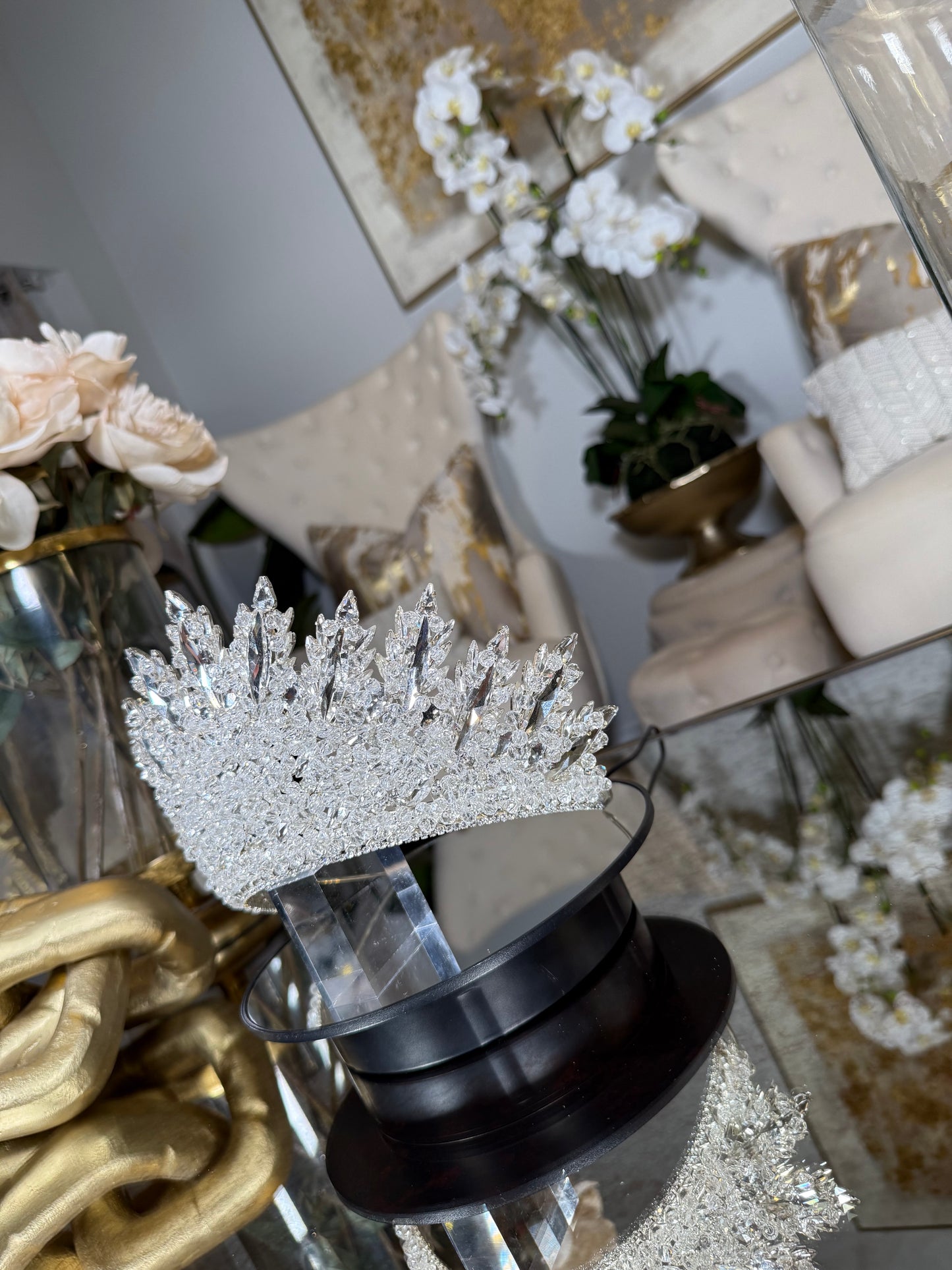 Silver Beaded Crown