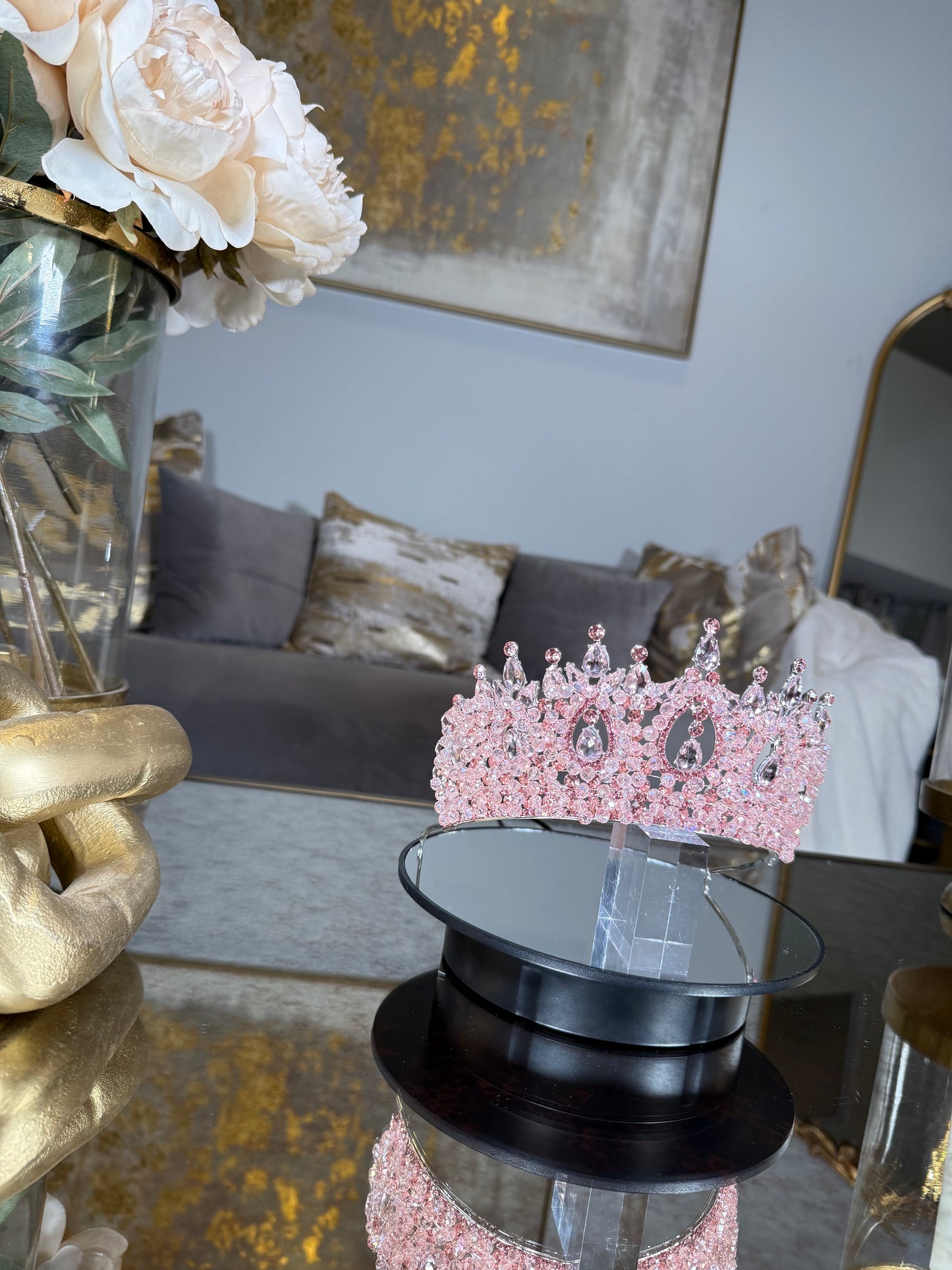 Pink Beaded Crown