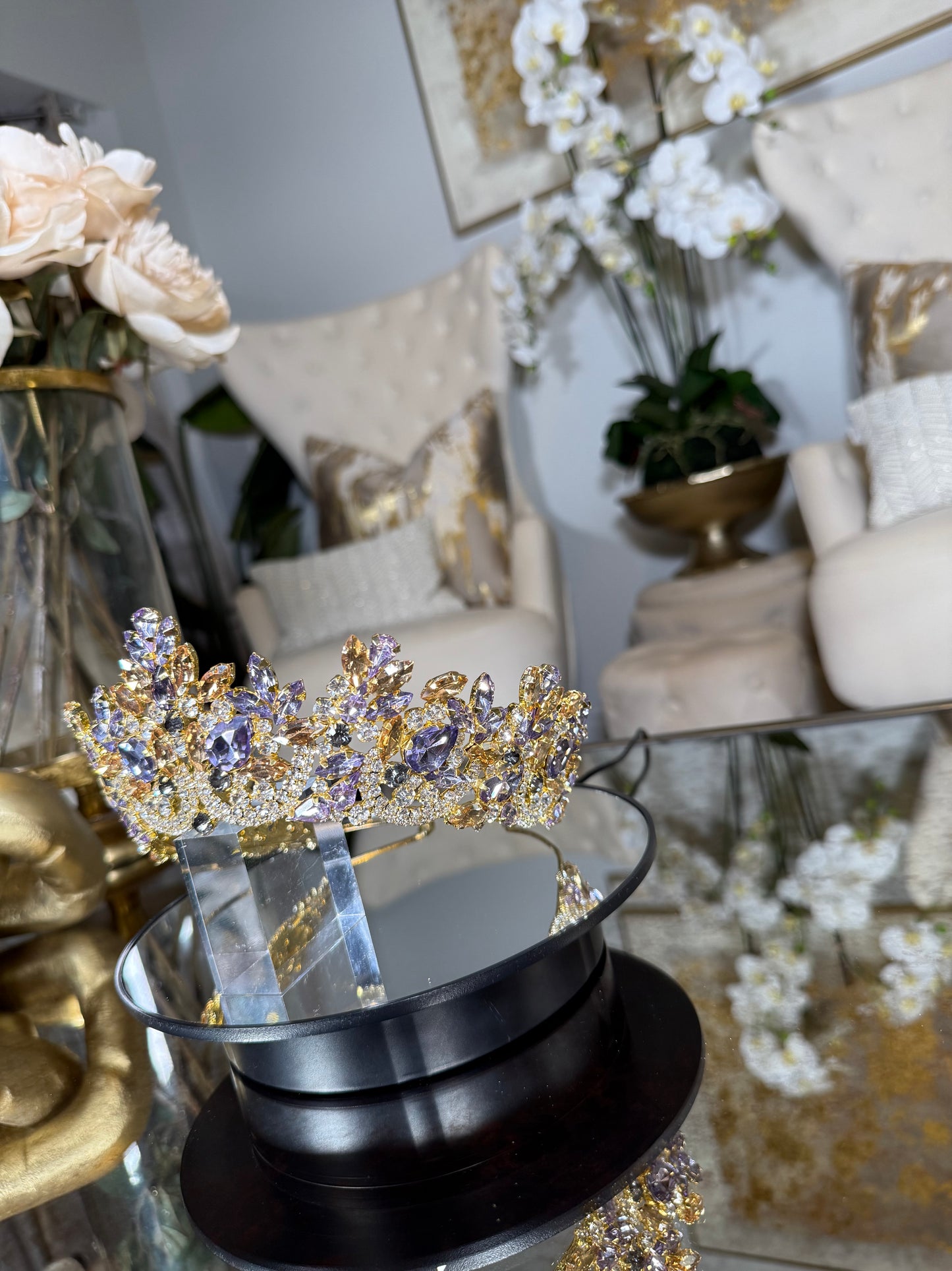 Lilac And Gold Crown