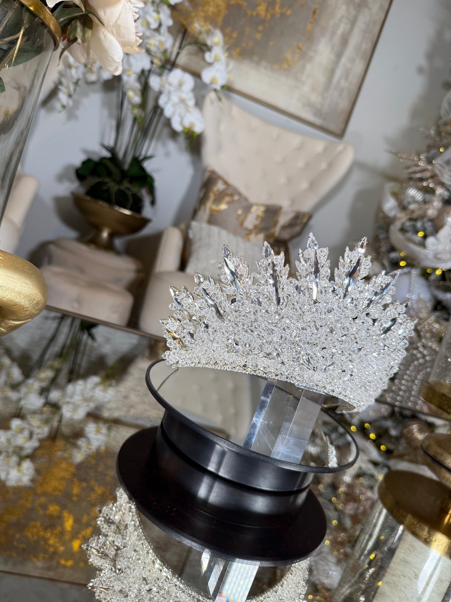 Silver Beaded Crown