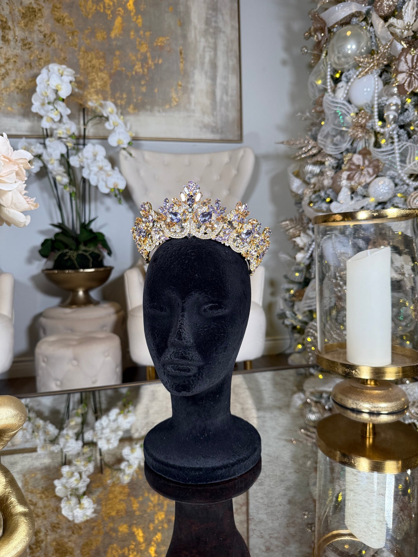 Lilac And Gold Crown