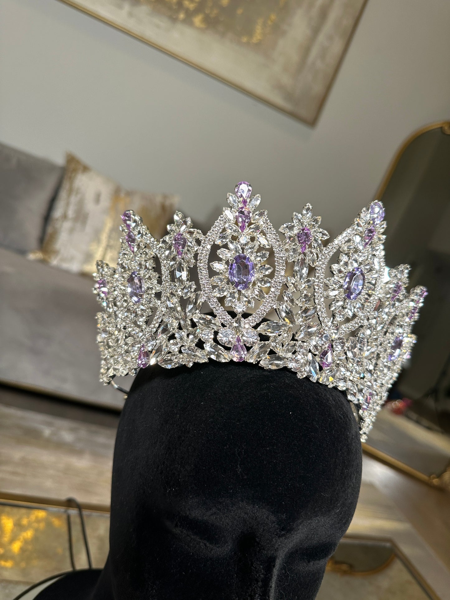 Silver Crown With Lilac Accents