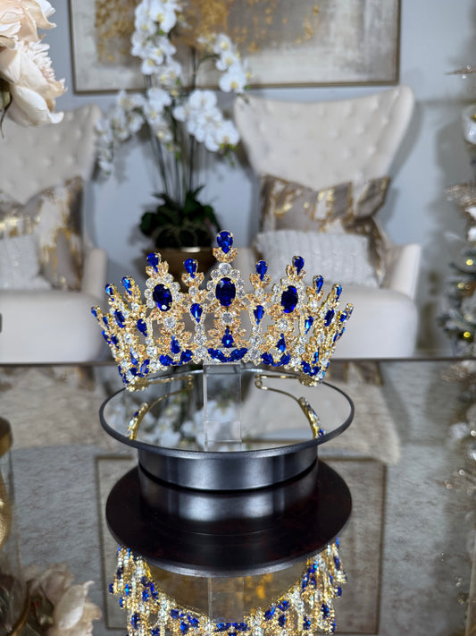 Royal Blue And Gold Crown