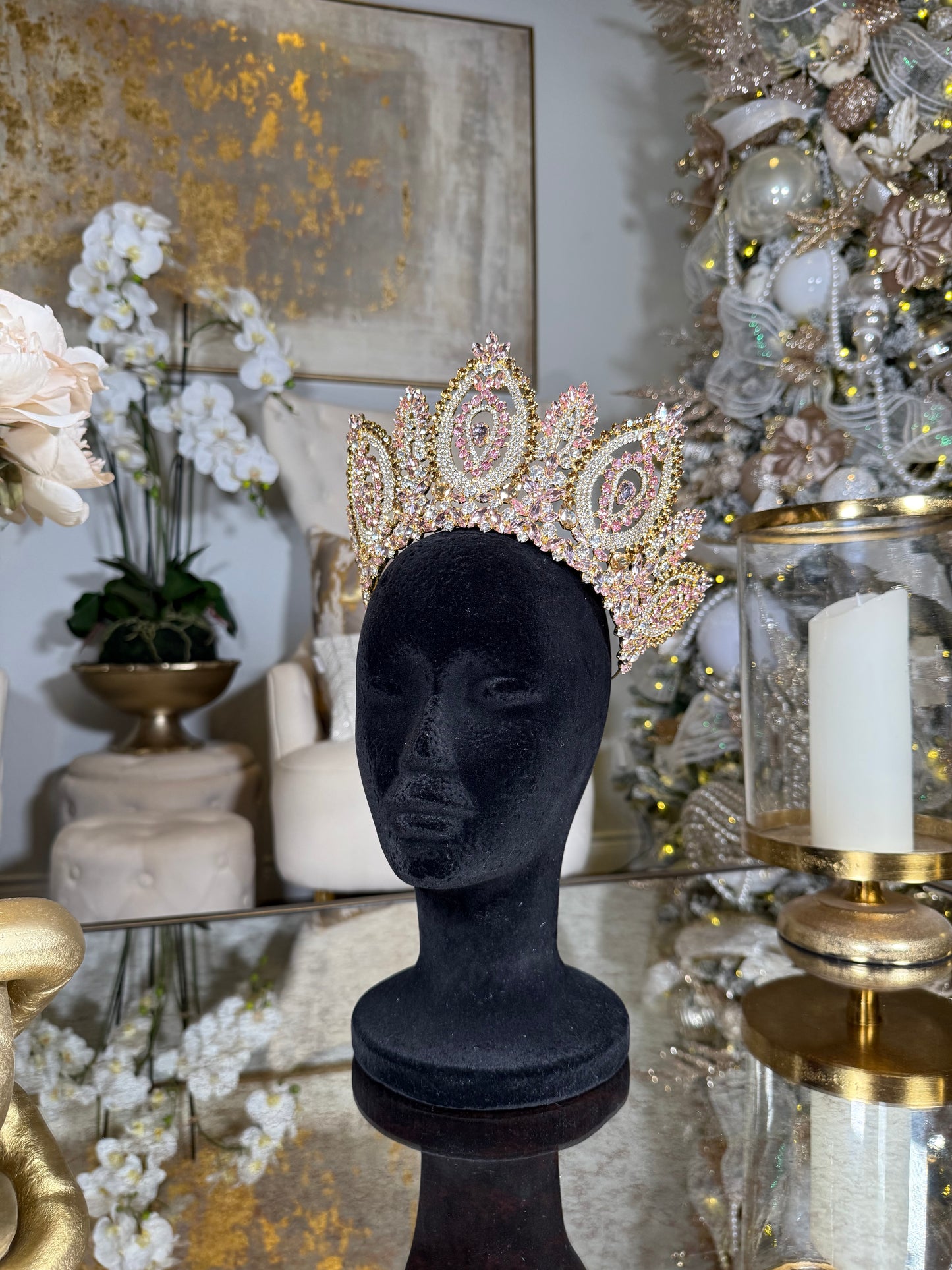 Blush Pink And Gold Crown