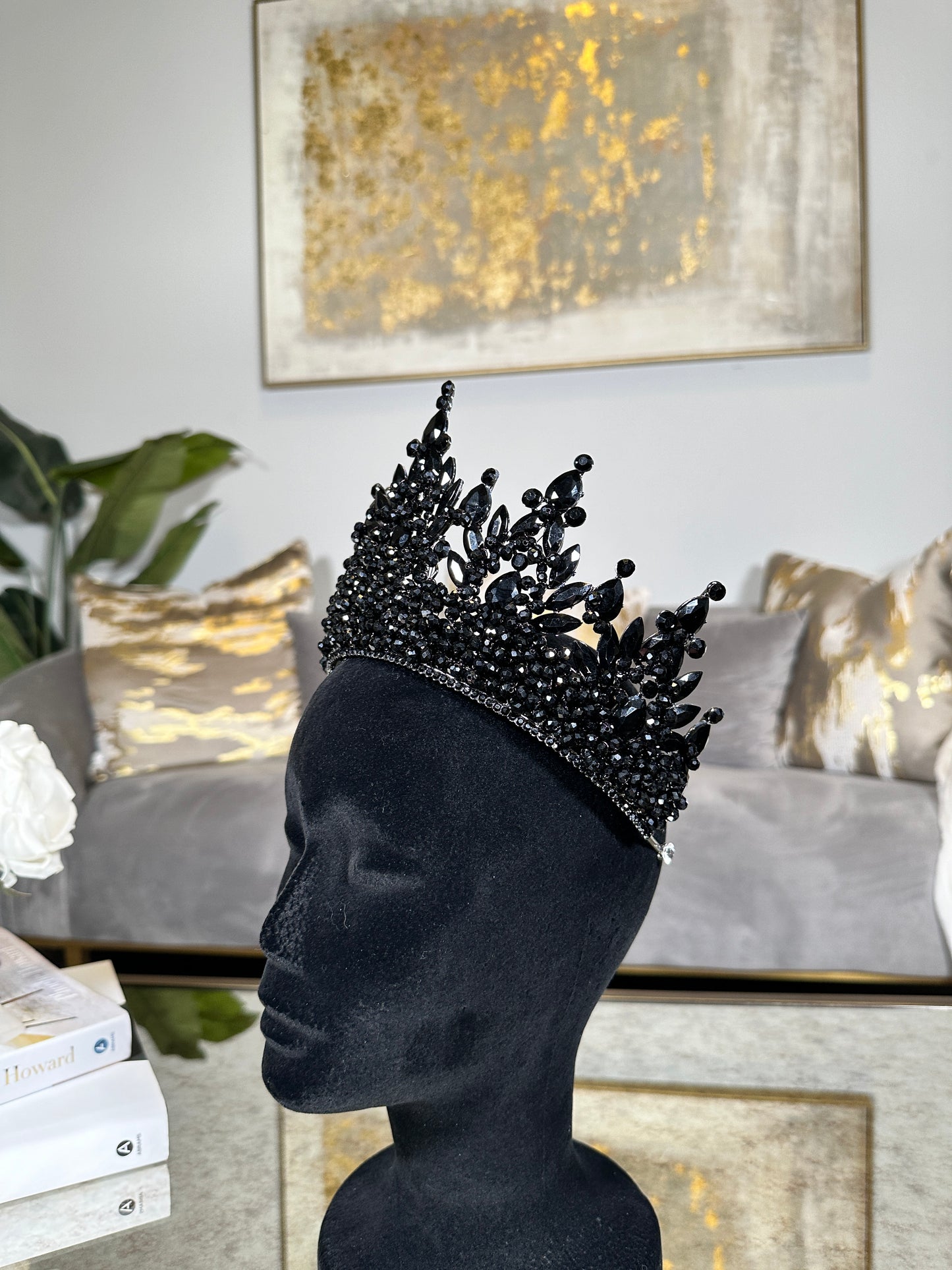 Black Beaded Crown