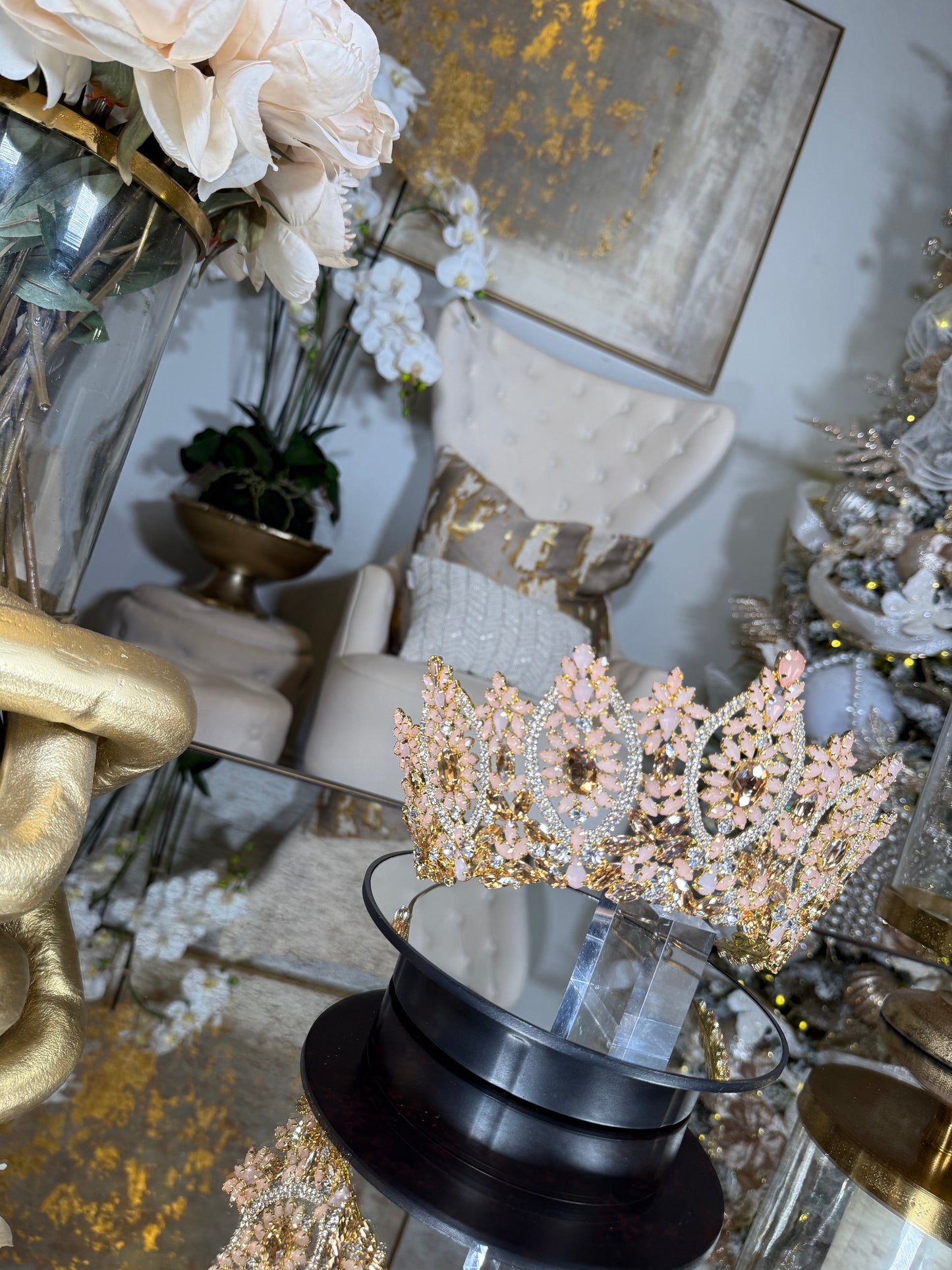 Blush Pink And Gold Crown