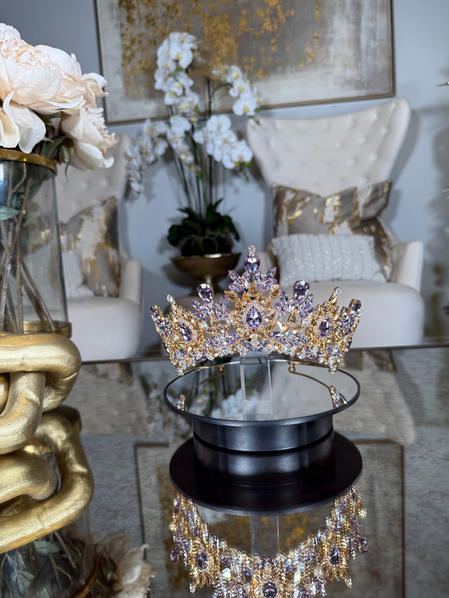 Lilac And Gold Crown