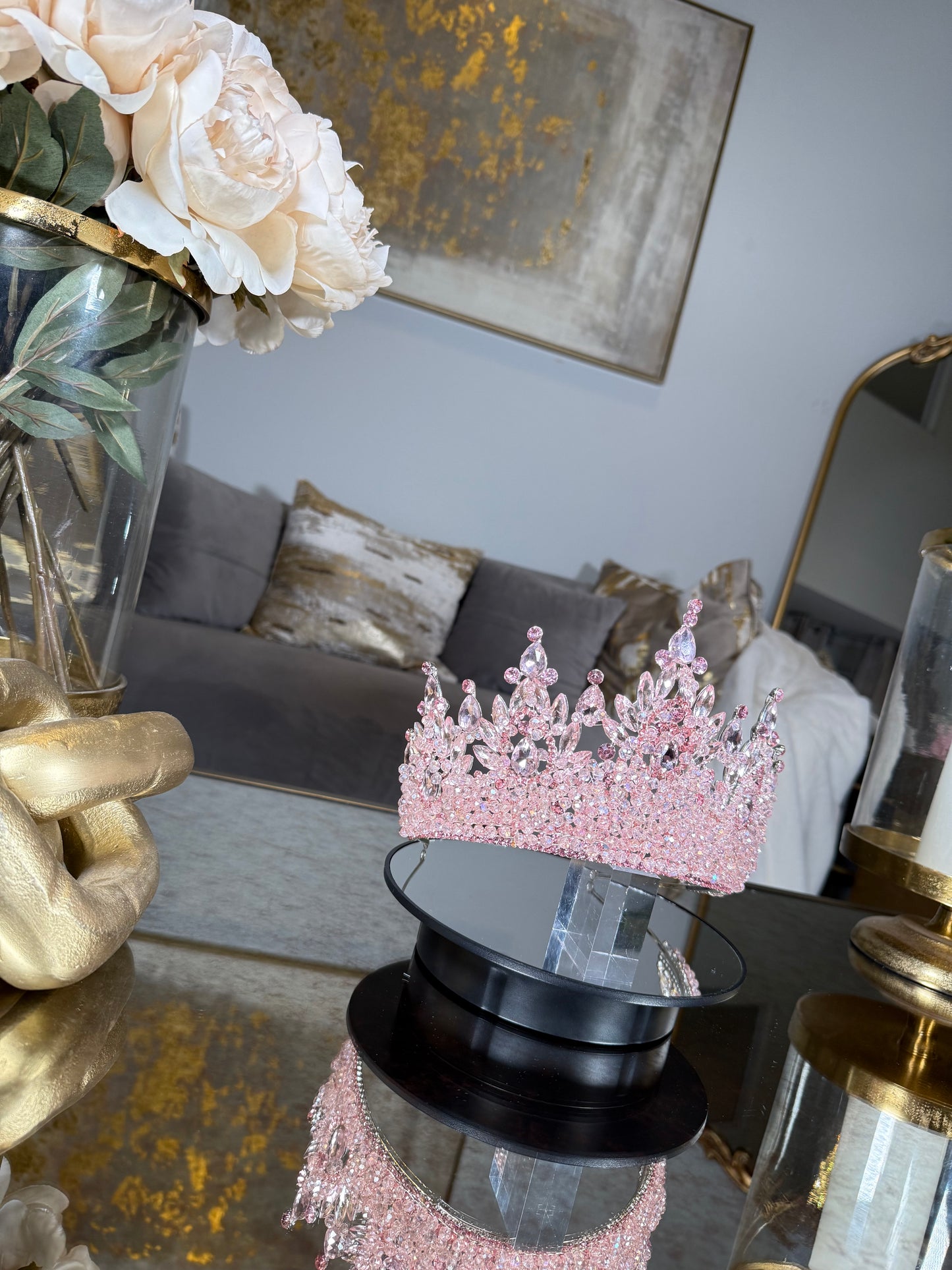 Pink Beaded Crown