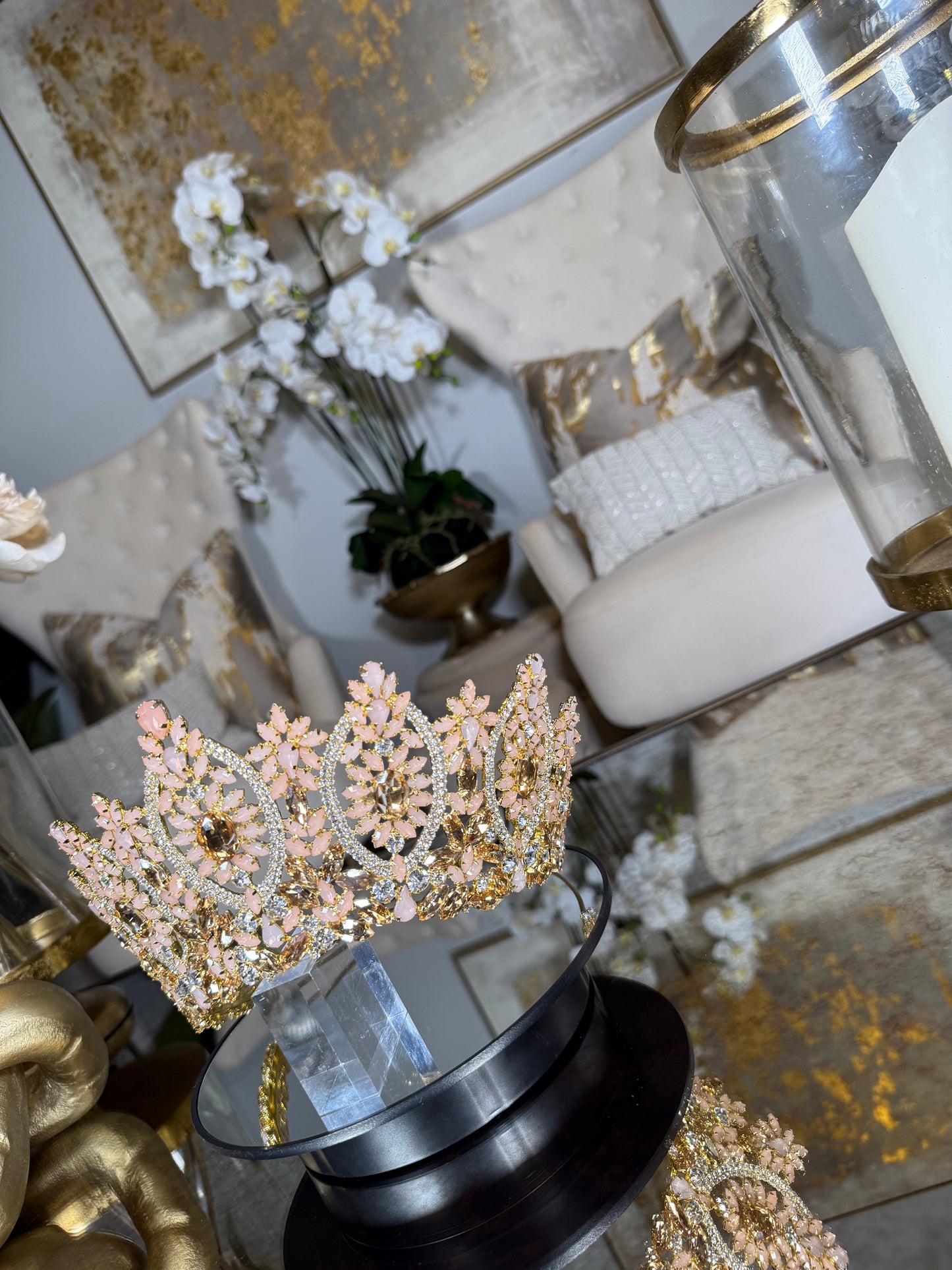 Blush Pink And Gold Crown