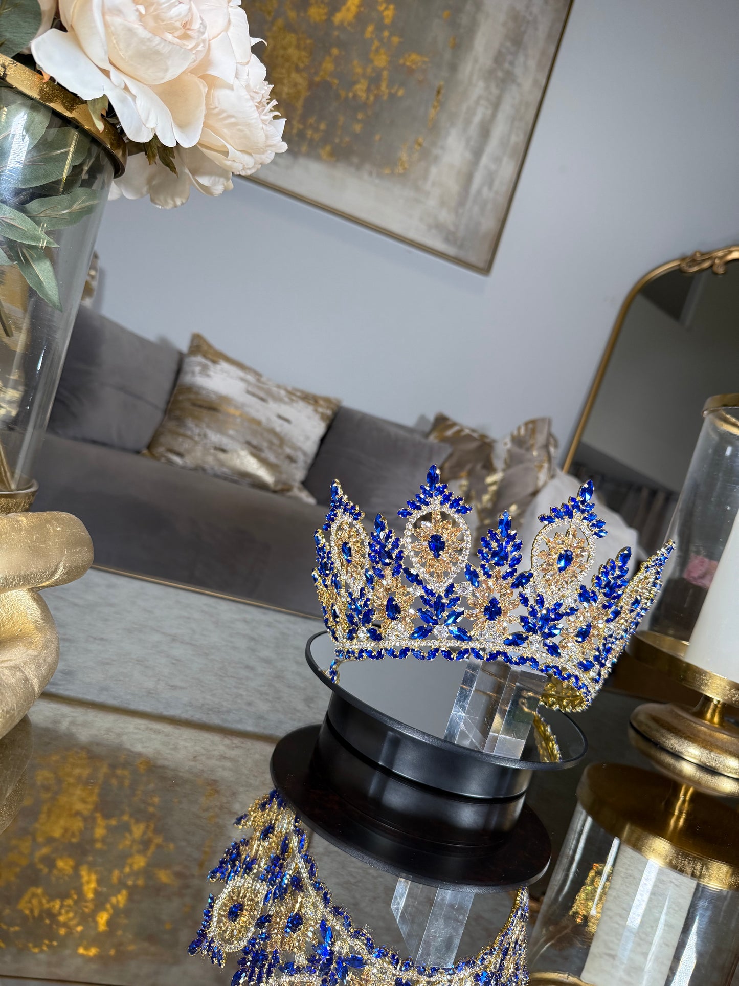 Royal Blue And Gold Crown
