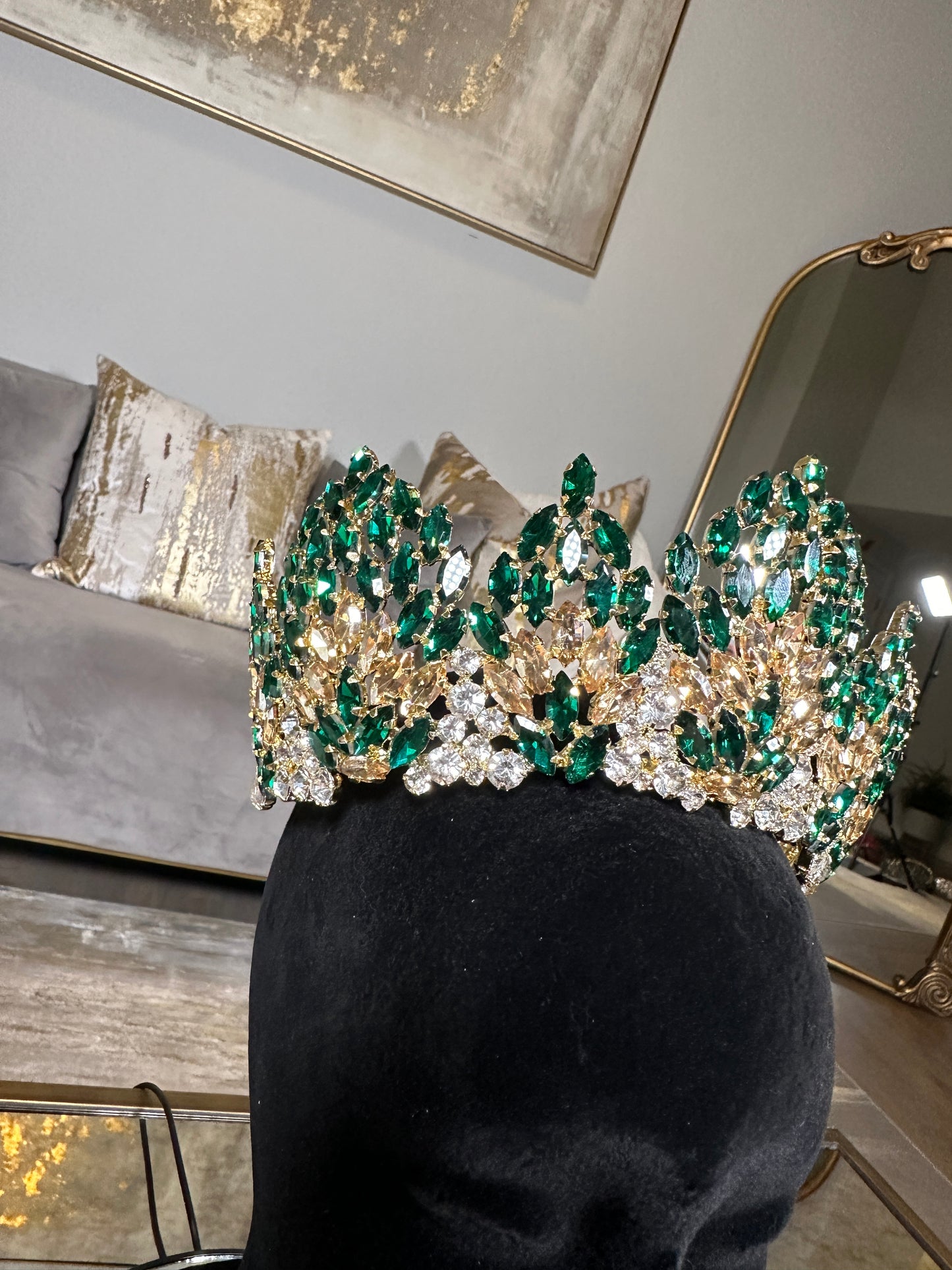 Emerald Green and Gold Crown