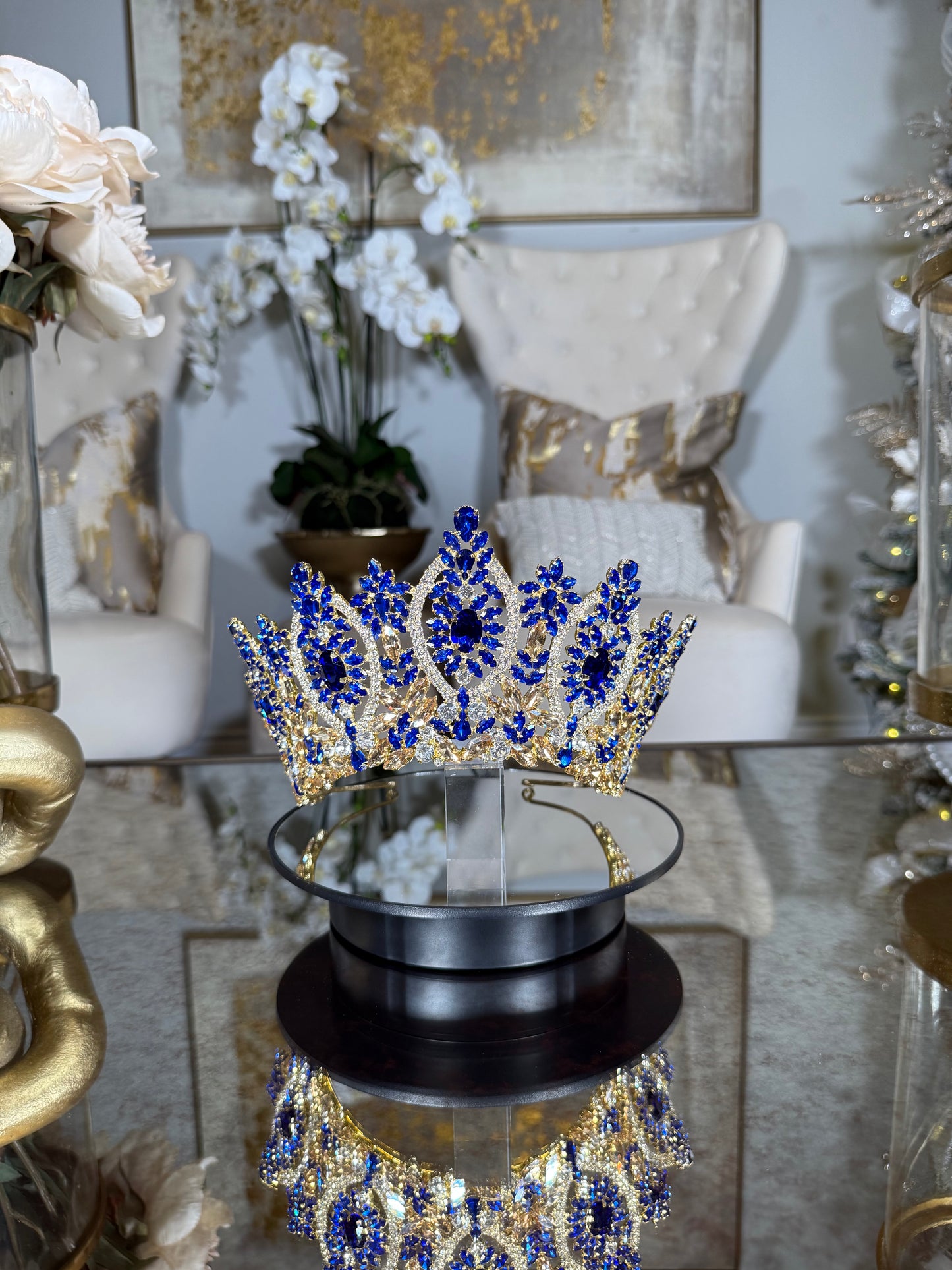 Royal Blue And Gold Crowm