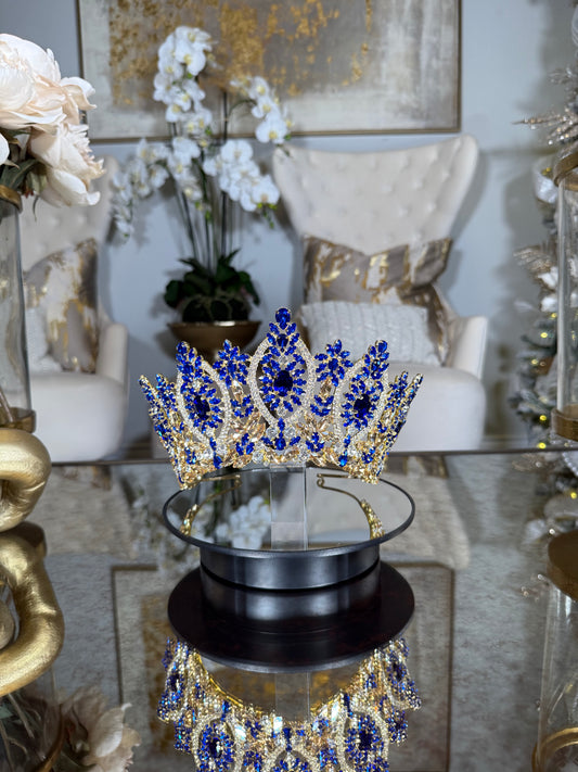 Royal Blue And Gold Crowm