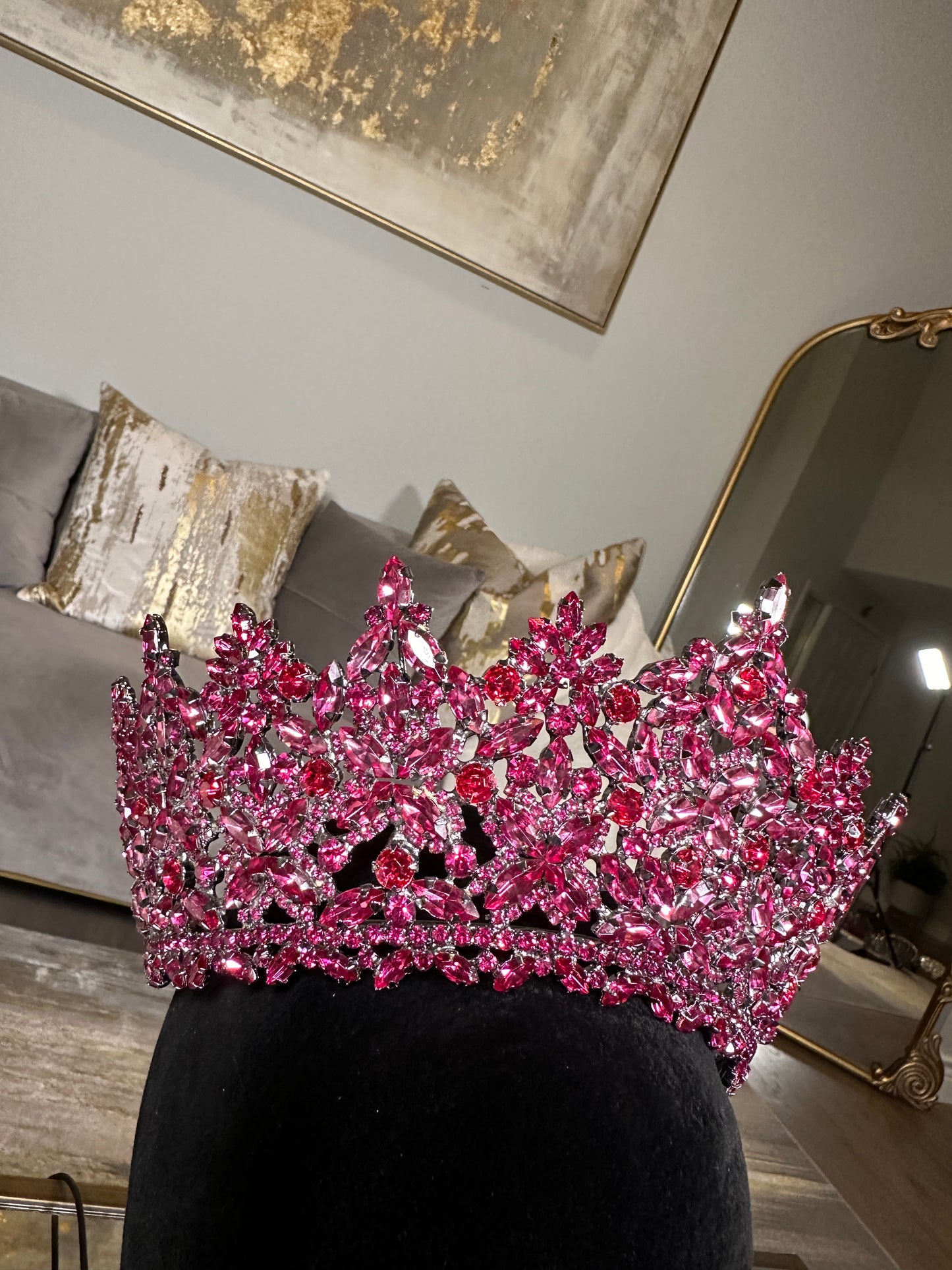 Magenta/Hot Pink Quinceañera Crown