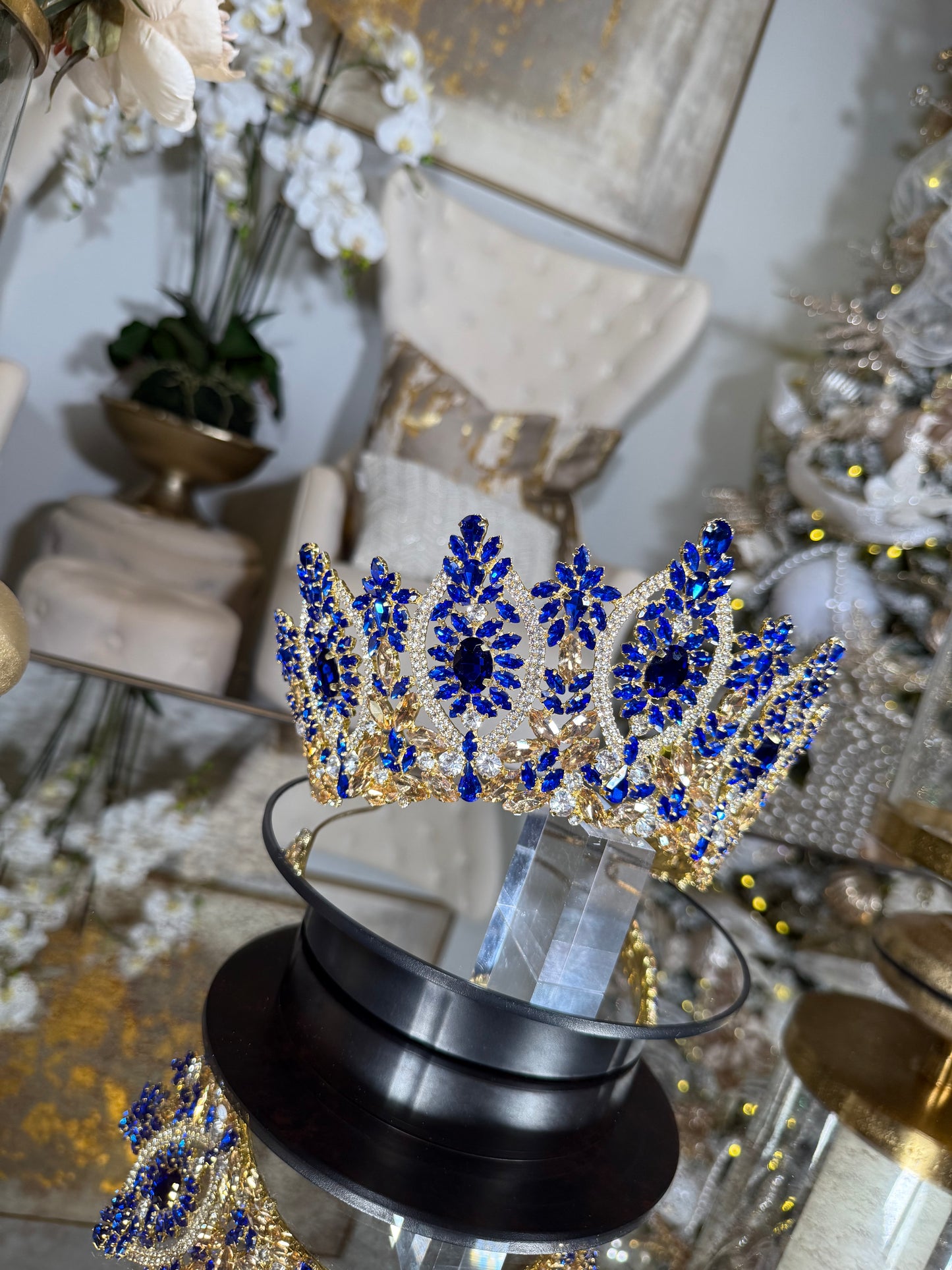 Royal Blue And Gold Crowm