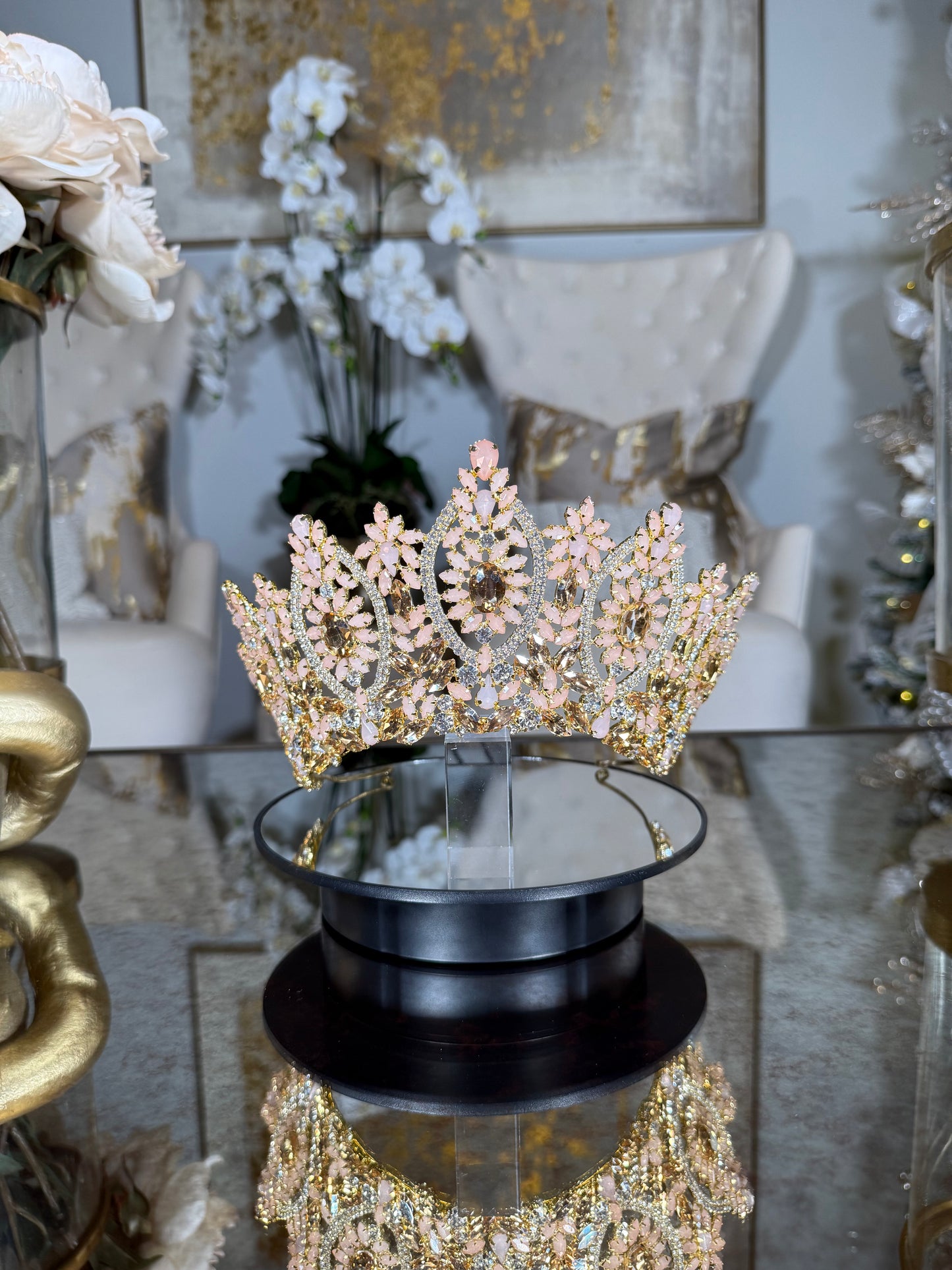 Blush Pink And Gold Crown