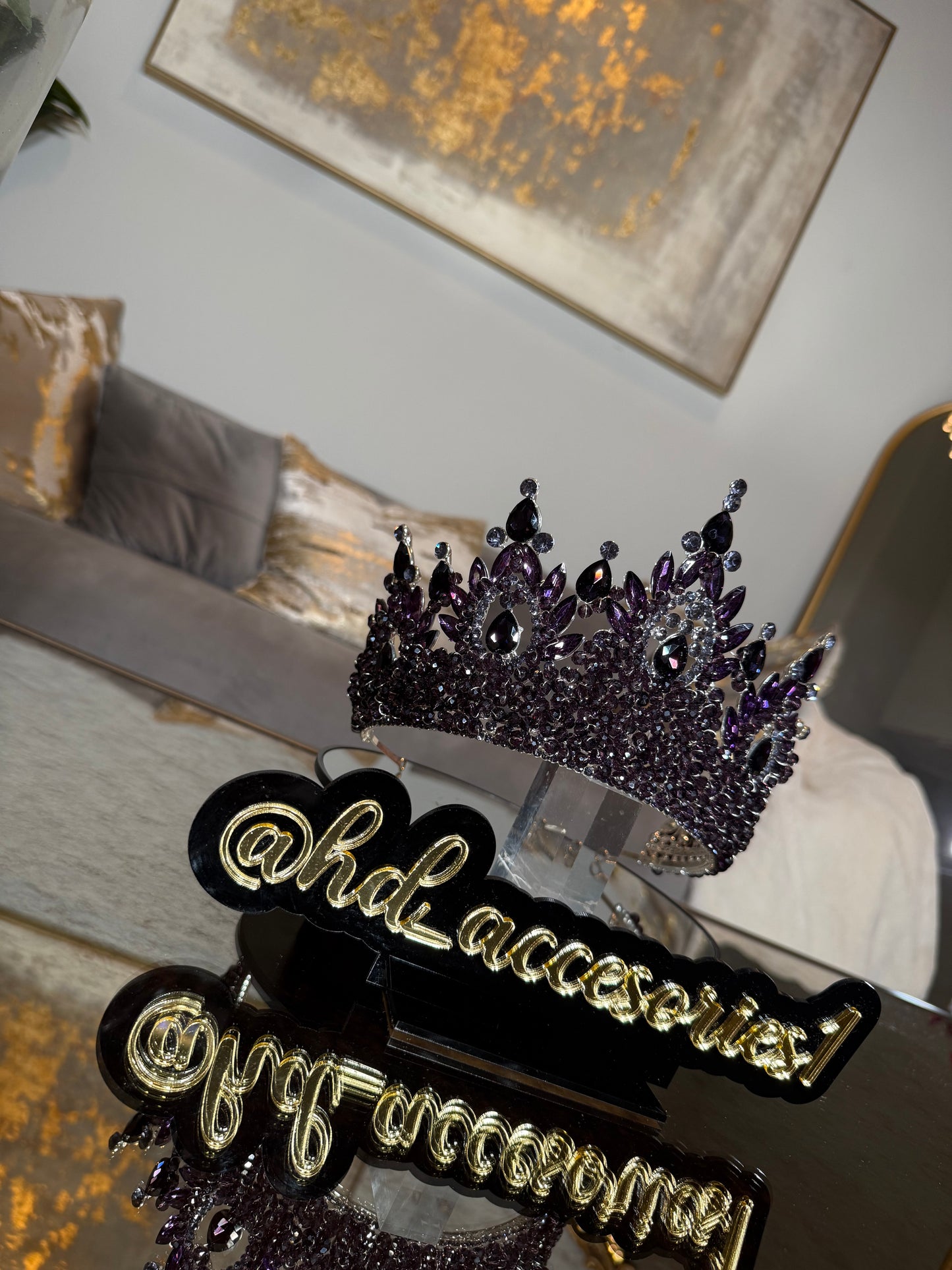 Purple Beaded Crown