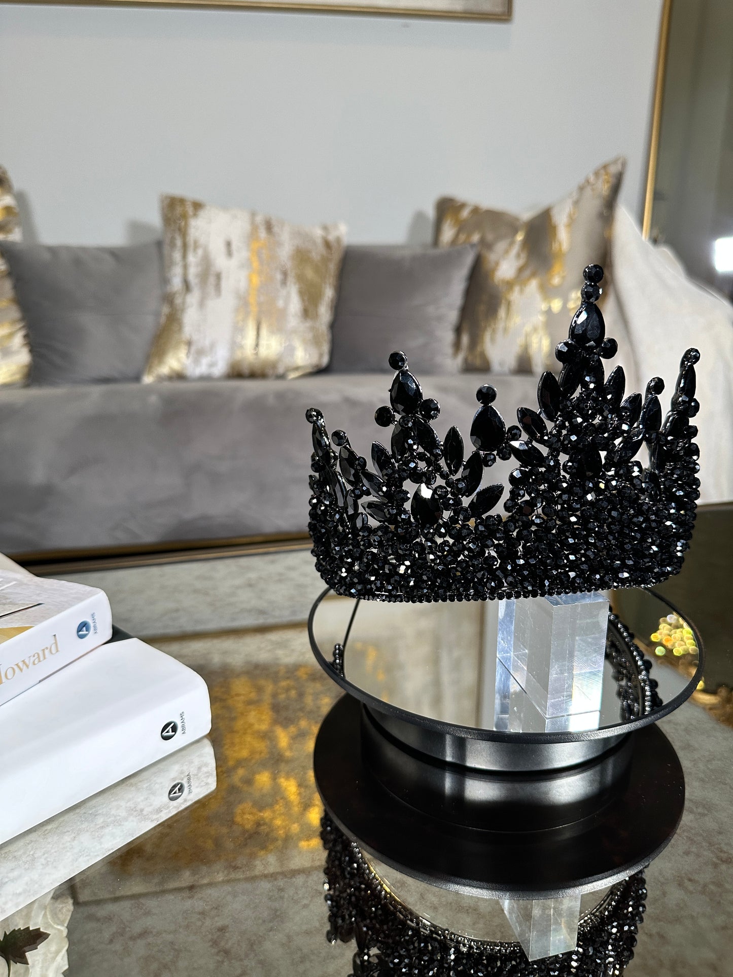 Black Beaded Crown