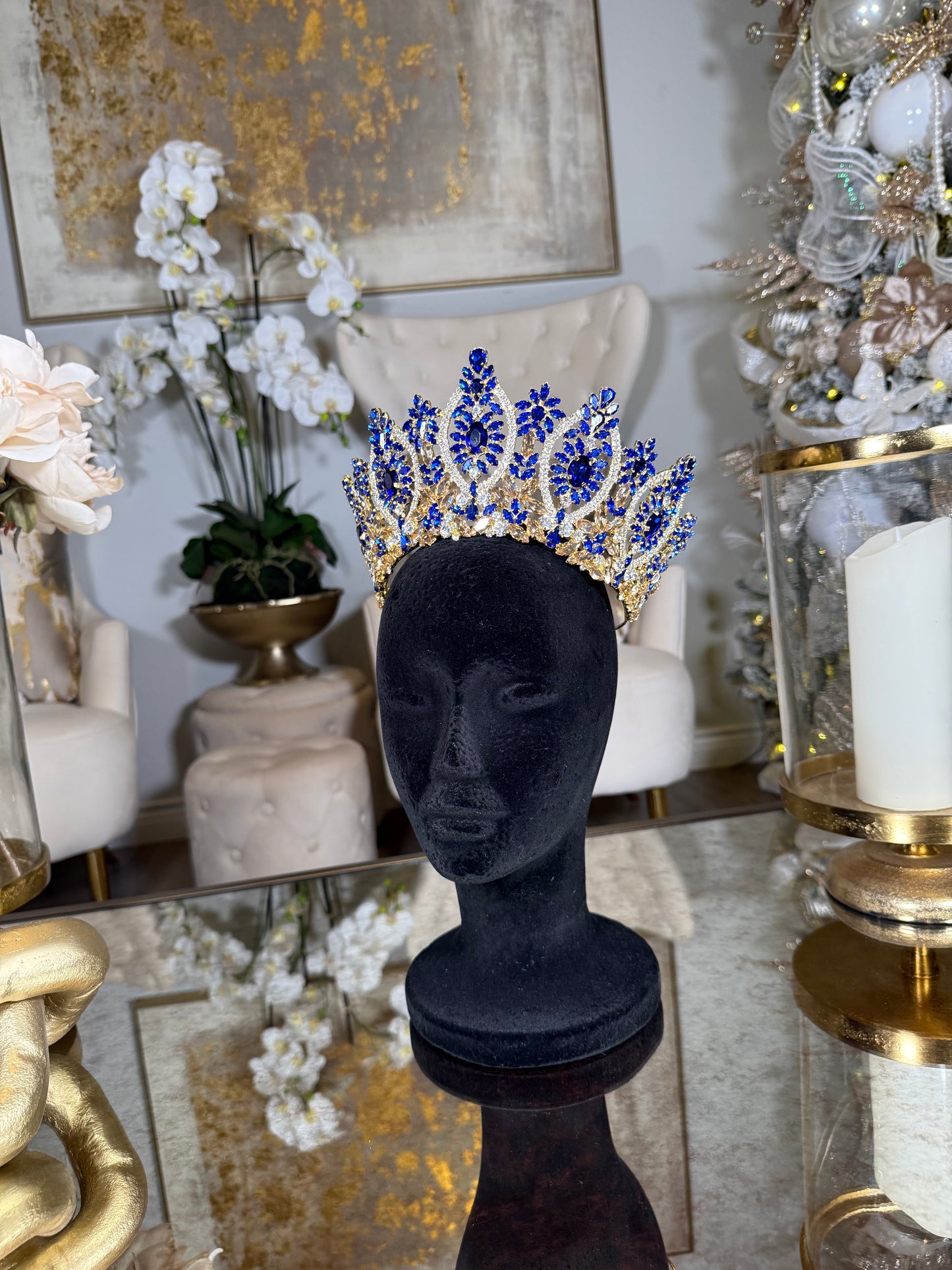 Royal Blue And Gold Crowm