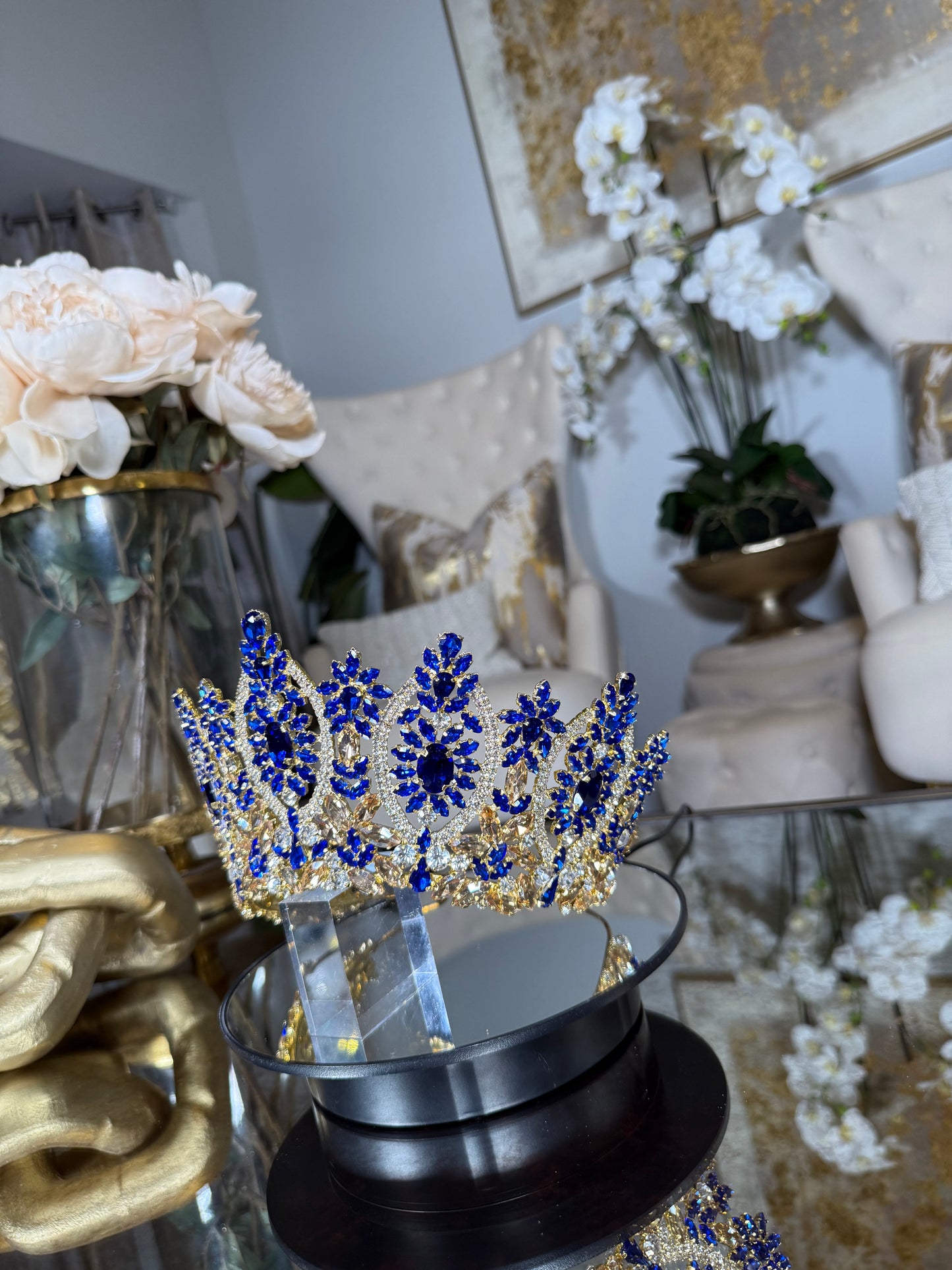 Royal Blue And Gold Crowm