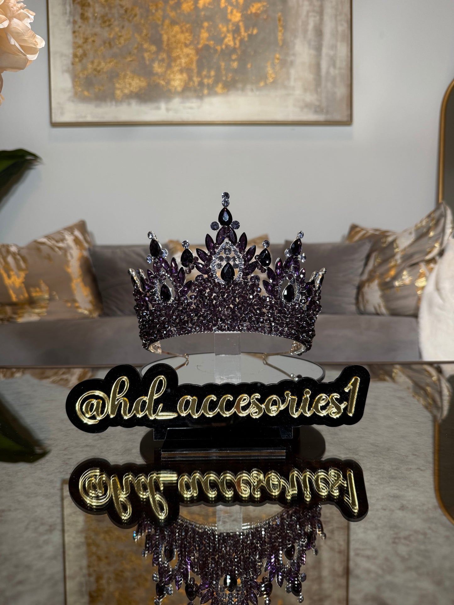 Purple Beaded Crown